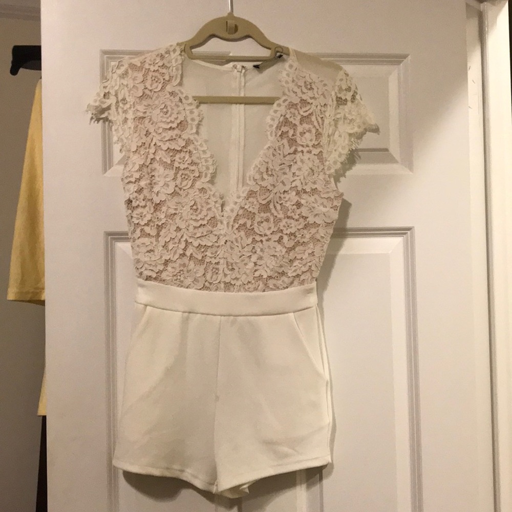 White lace romper
